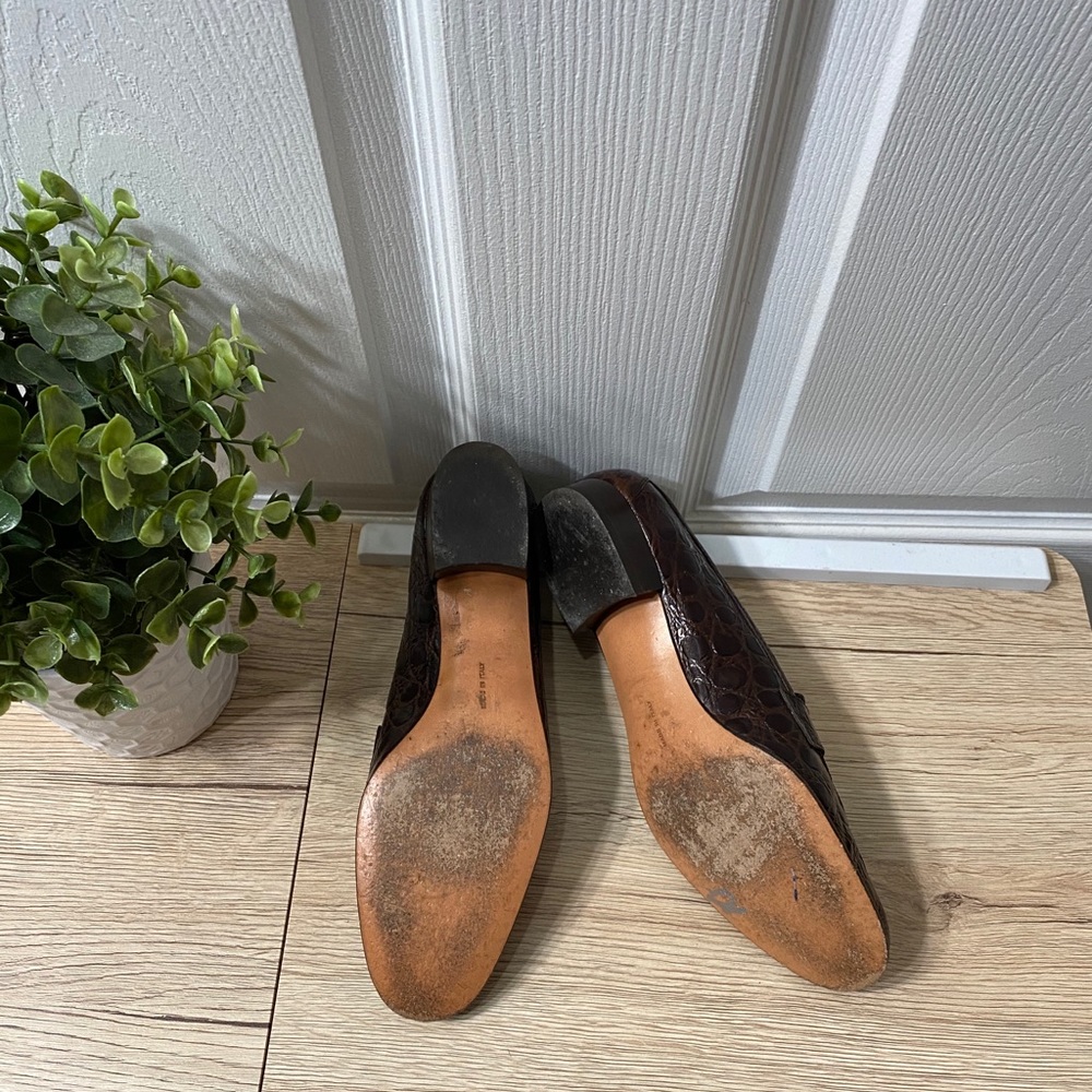 Salvatore Ferragamo Crocodile Loafers Size 6.5 A2 - Picture 8 of 12